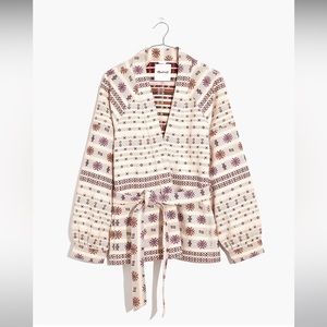 NWT Madewell Jacquard Wrap Jacket - xs
